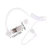 Two Way Radio Headset Acoustic Tube Single Air Conduit Replacement Transparent Coil Air Tube Earplug With Metal Clip