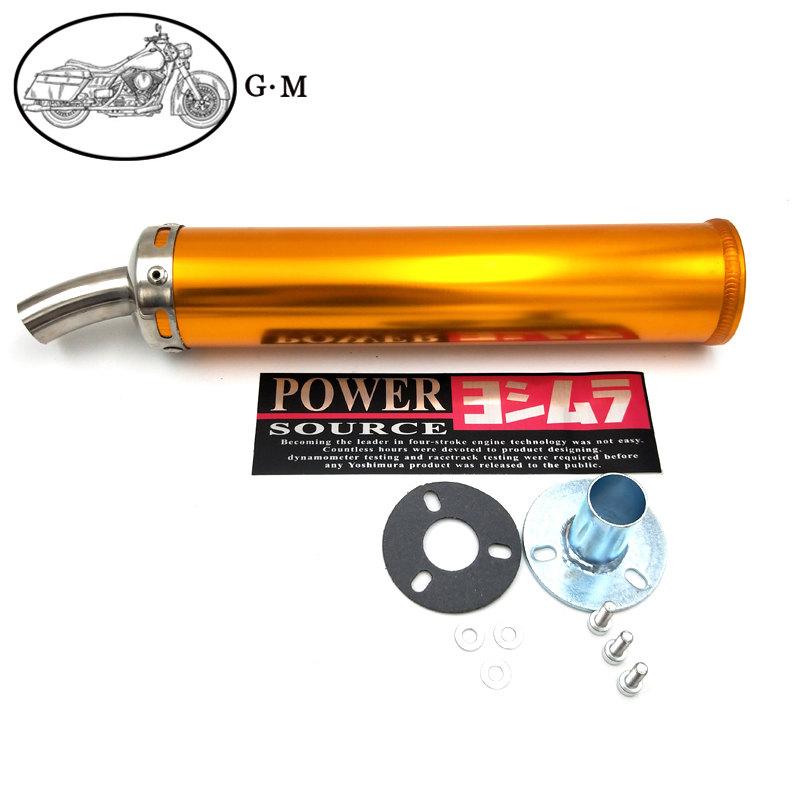 

60X280mm Metal Universal Motorcycle Accessories Racing Exhaust Muffler Silencer 2 Stroke Exhaust Pipe Carbon Fiber золотой
