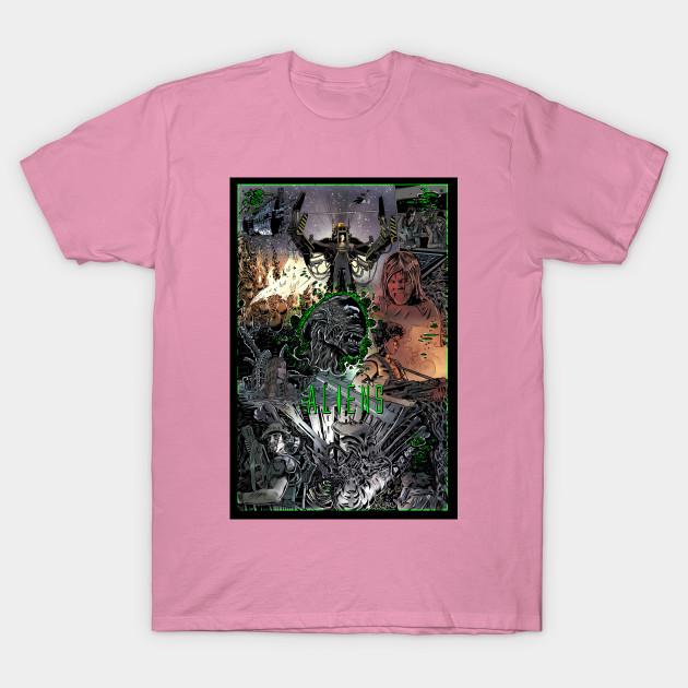 T Shirt Women Aliens Paintchips Poster Harajuku Print Kawaii Tshirt Summer Short Sleeve Female T-Shirt Top Tee