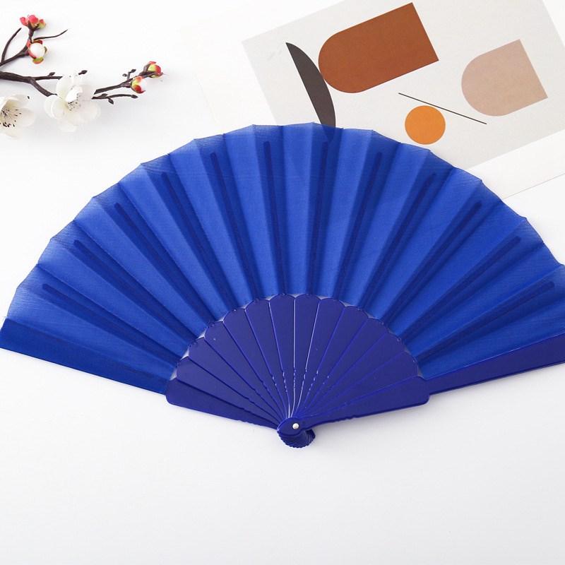 

Plain Morning Exercise Chinese Style Color Tai Chi Fan Craft Fan Plastic Men and Women Dancing Fan Solid Bone Square Dance 7-Inch Plain Surface