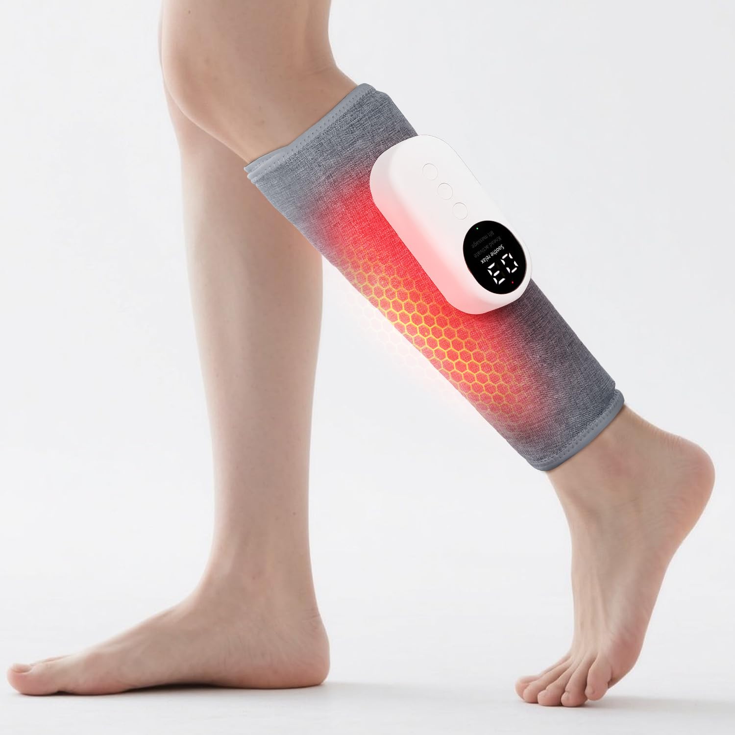 Массажер для икр Marunoo Air Leg Relax - Массажер с воздушным давлением и подогревом, Односторонний, Беспроводной, Заряжаемый через USB, 3 уровня регулировки (Высокий, Средний, Низкий),