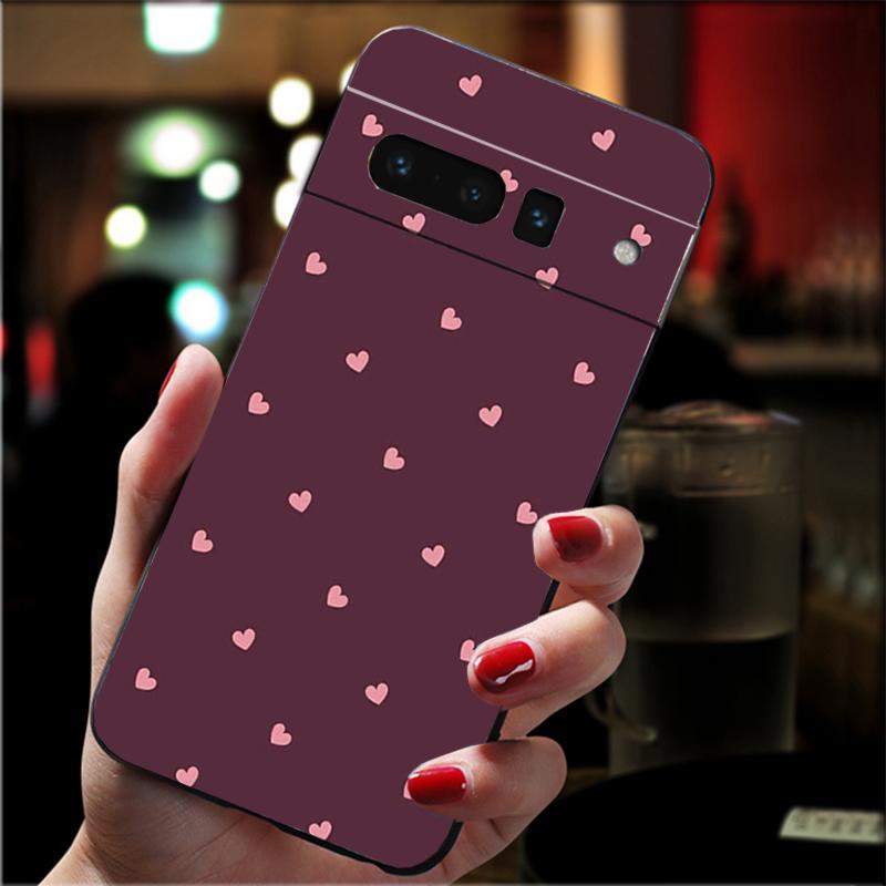 Phone Case For Google Pixel 10 9 Pro XL 9A 8 7 6 Pro Pixel 8A 7A 6A Pixel 8 7 6 5 I Love you Pink Heart Google Pixel 8