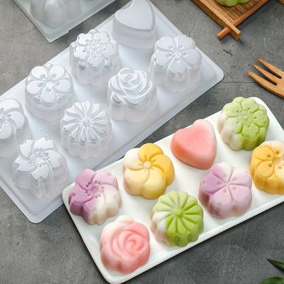 8 Cavity Cake Jelly Puding Vorm Home Köök Koogi Tarretise Vorm Korduvkasutatav