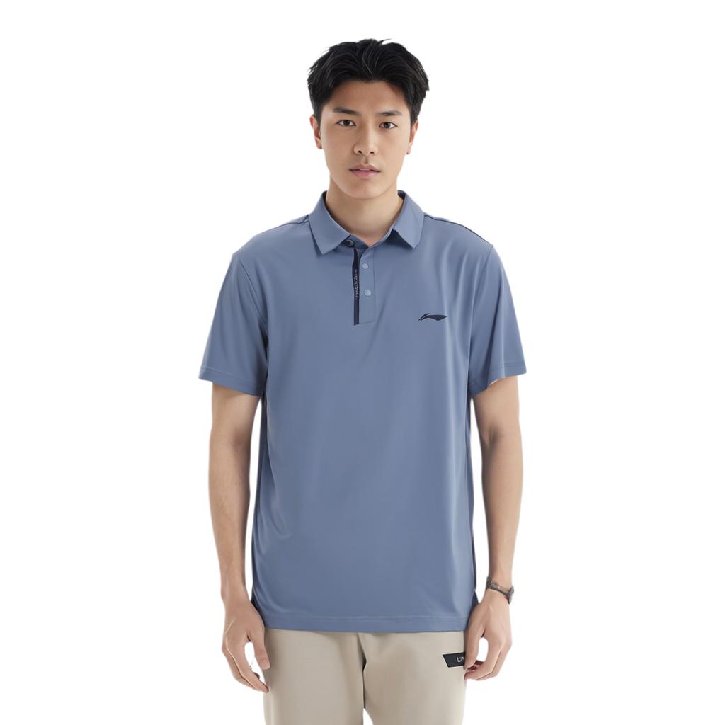 Li Ning Fitness Series Polo Shirt Men's Dusty Blue APLU119-3