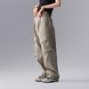 Li Ning CF Suo Solid Color Mid Waist Straight Casual Pants Women bottoms AKXU504-4
