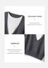 35% Cashmere Women's Color Block Faux Layered Korean Style Pullover Sweater