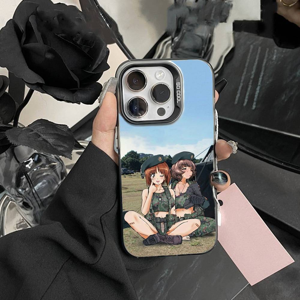 G-GIRLS Und P-PANZER Phone Case For iPhone 17,16,15,14,13,12,Pro MAX Black Matte Shockproof Cover