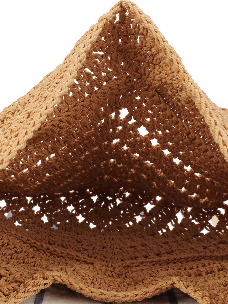 Exquisite Handmade Triangle Knit Shoulder Bag for Beach and Commute