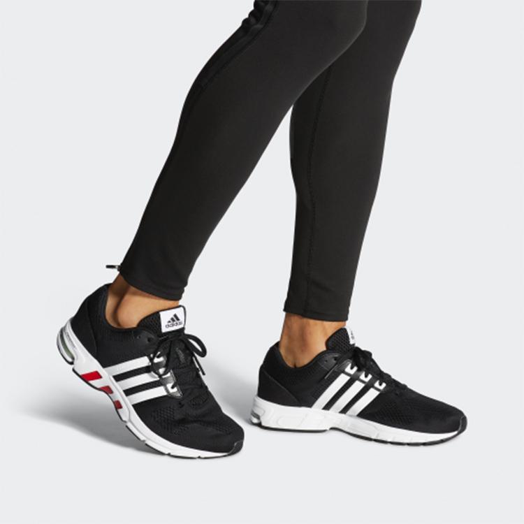 Adidas Equipment 10 Em Versatile Comfortable Retro Fabric Shock Absorption Non-Slip Low-Top Casual Running Shoes Unisex Sneakers Black EH1517