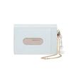 Slim cowhide pass case (with original charm) in ice blue