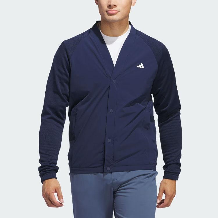 Adidas Ultimate365 Tour Pullover Sweatshirt Color Block Golf Sports Casual Long Sleeve Jacket Men Jackets Dark-Blue IN6489