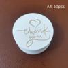 Thank You Tags 50Pcs Bronzing Stamping Black White Paper Card for Valentine's Day Gift Favor Retail Price Label