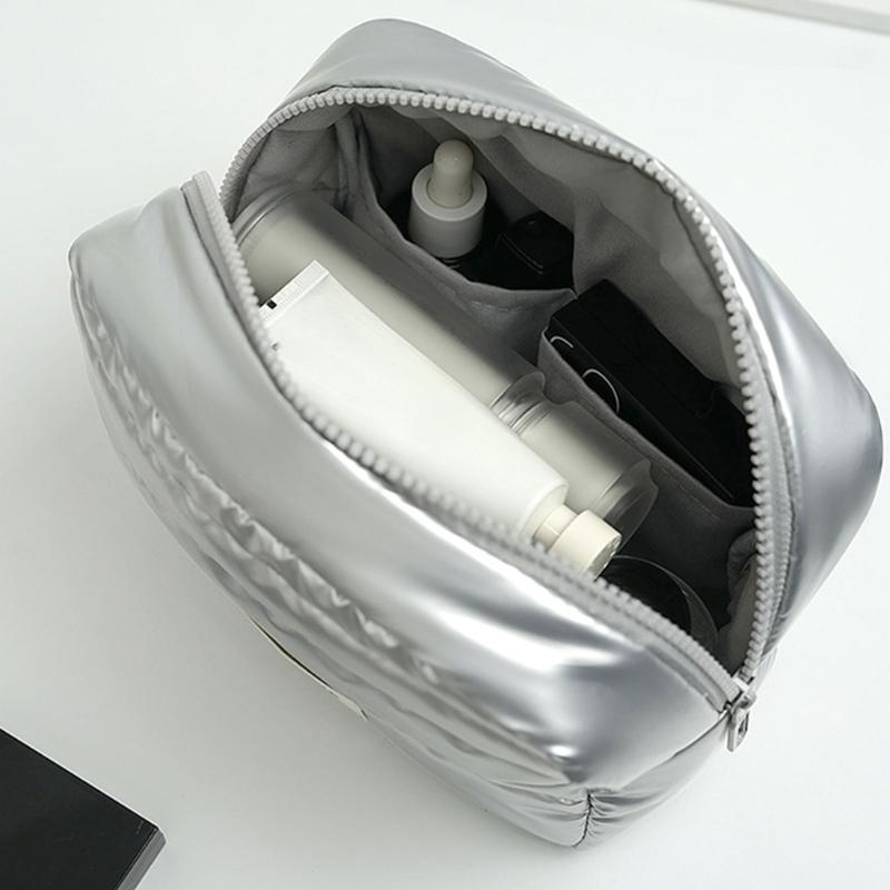 Women's Makeup Bag With Zippered Closure Cosmetic Pouch Toiletries Bag For Travel Daily Use And Gym Essential