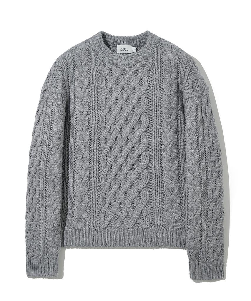 COSTUME O’CLOCK [2Pack] Round Fisherman Semi-Crop Knit 11 Color Cooskt050Set