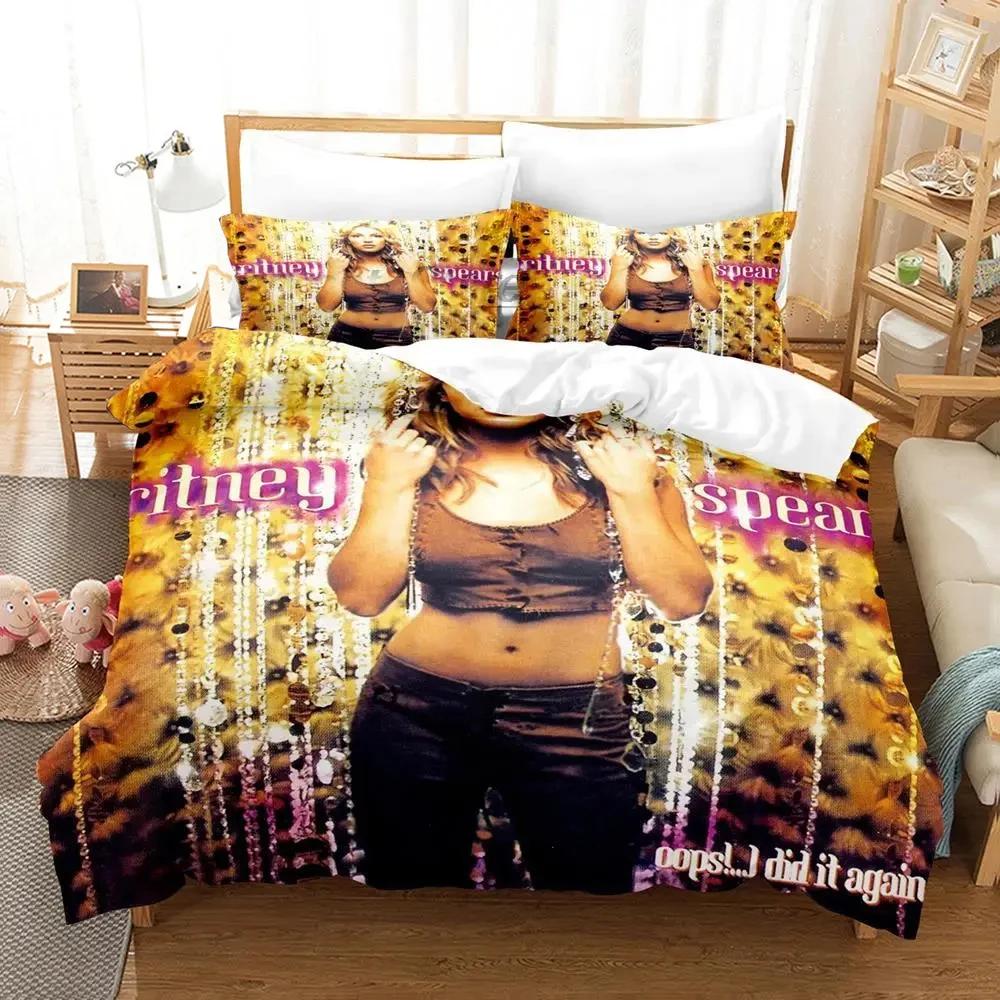  Britney Single Twin Full Queen King Size Bed Cover 3D Bedding Set for Boys Bedroom Duvet Cover Bed Set Quilt Cover Pillowca