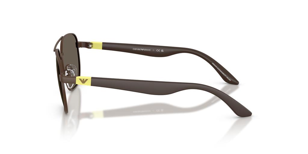 EMPORIO ARMANI Sunglasses for Matte Dark Lens Men. Frame Brown. Lens Brown. Width 51mm. (Model Number 0EK2003)