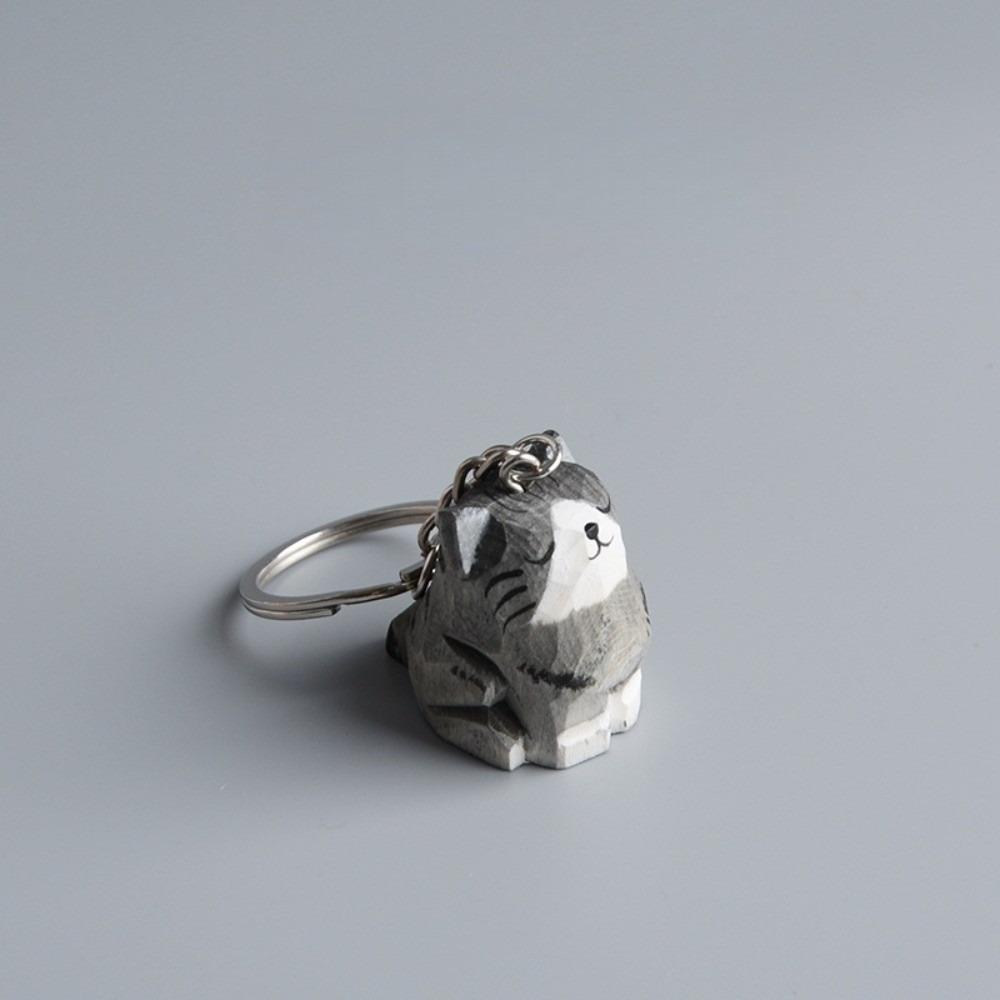 Handmade Ragdoll Cat Pendant Cartoon Siamese Cat Keyring Backpack Decor Style 4