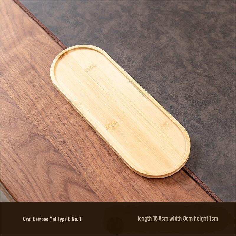Round Bamboo Anti-Slip Mat & Tray for Indoor Plants, Coasters, and Decor