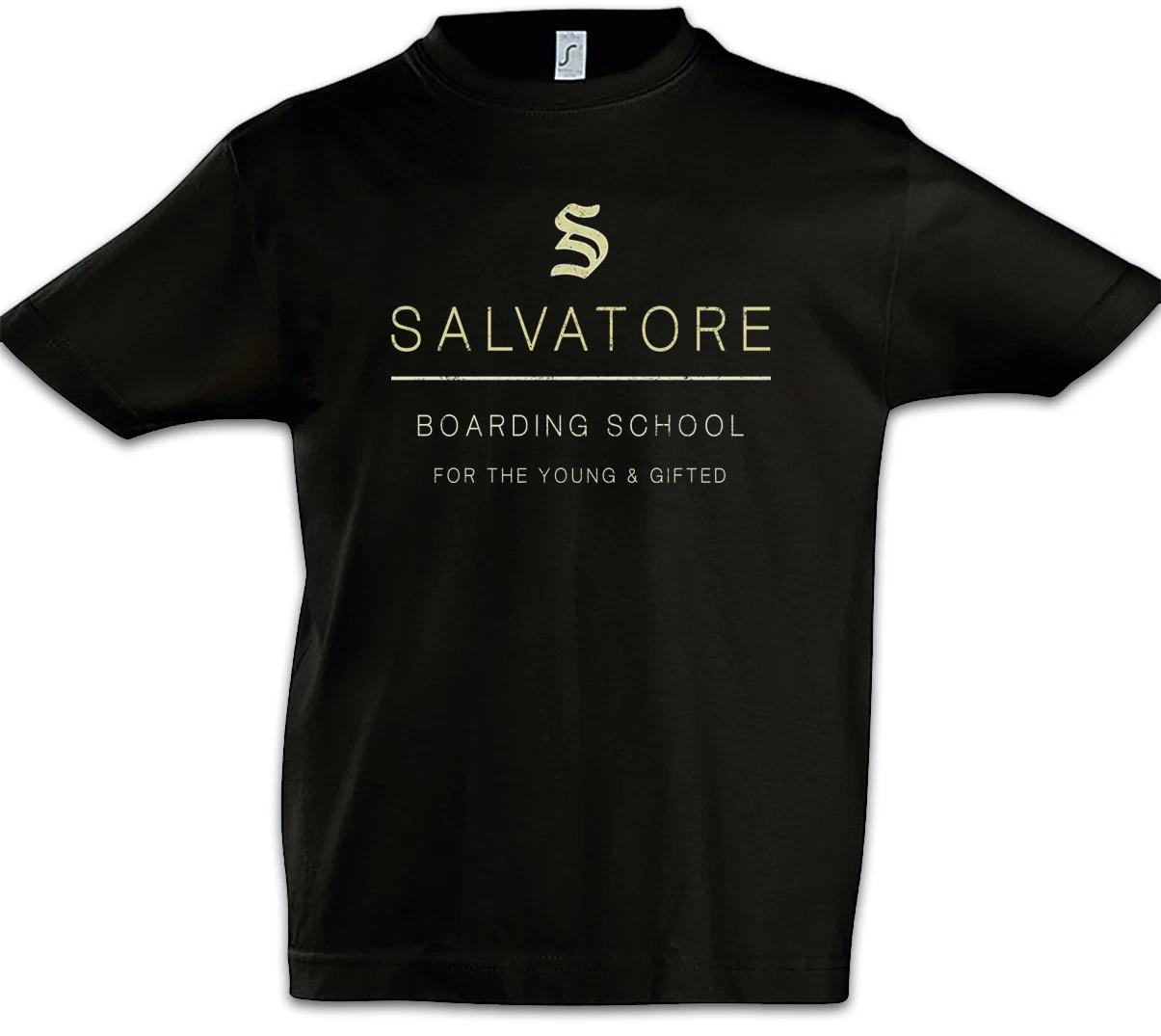 

Salvatore Boarding School Kids Boys T-Shirt Vampire Alaric Logo Symbol Diaries 110