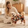 Warm Dog Anti-hair Loss Clothing Soft Cozy Dog Recovery Suit Pet Jumpsuit  for Autumn Winter