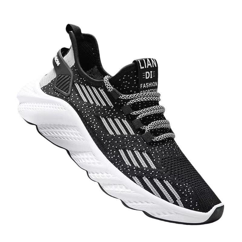 Autumn New Fly-woven Mesh Sneakers Lightweight Soft-soled Comfortable Casual Running Shoes