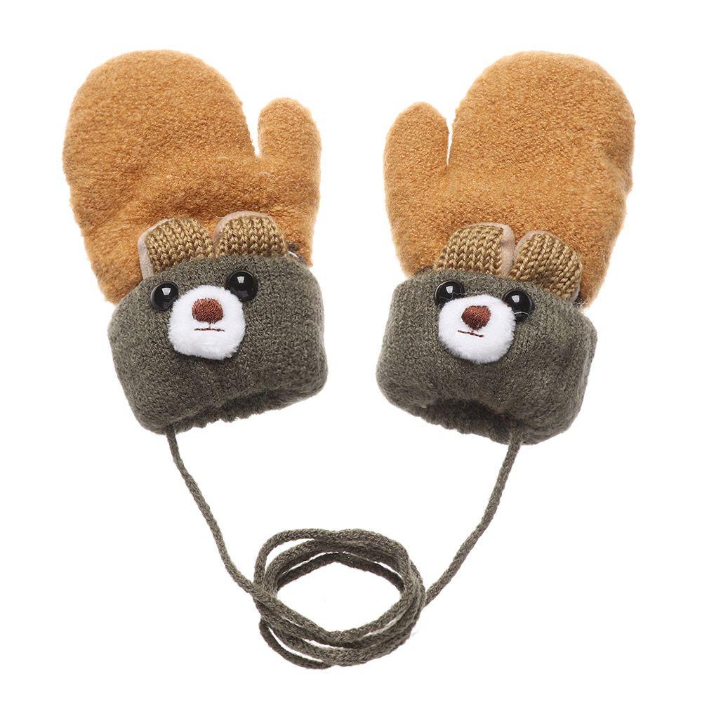New Hot Elastic Boys Girls Cute Cartoon Kids Gloves Knitted Mittens Thick Warm