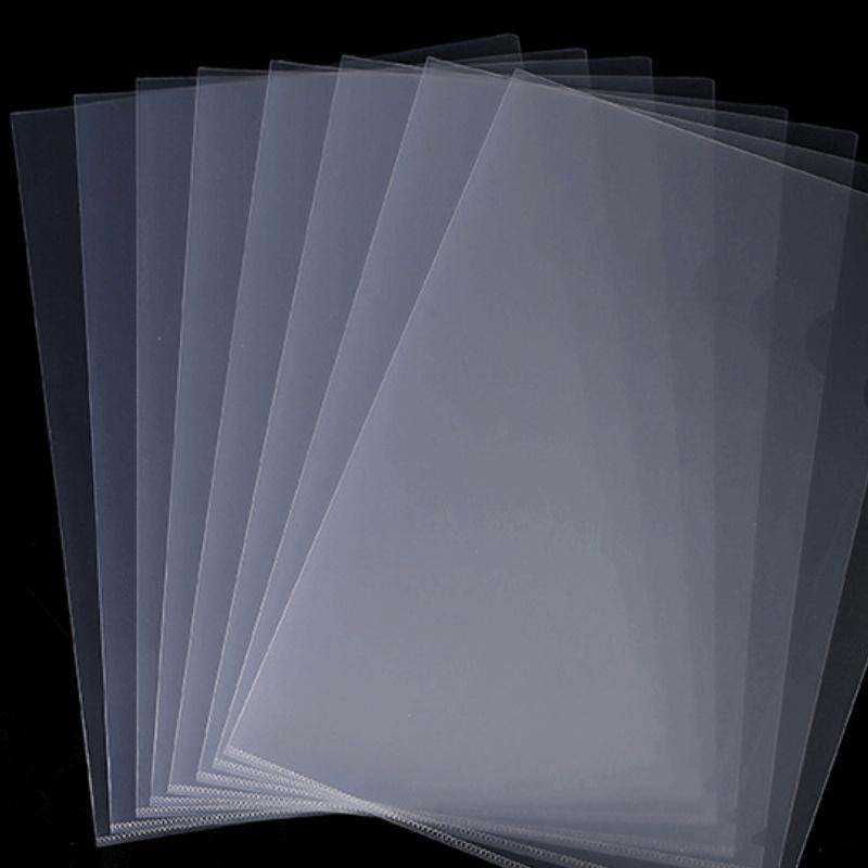 10pcs L-Type A4 Folder Monolithic Folder File Protective Cover Transparent File Envelope Folder чистый