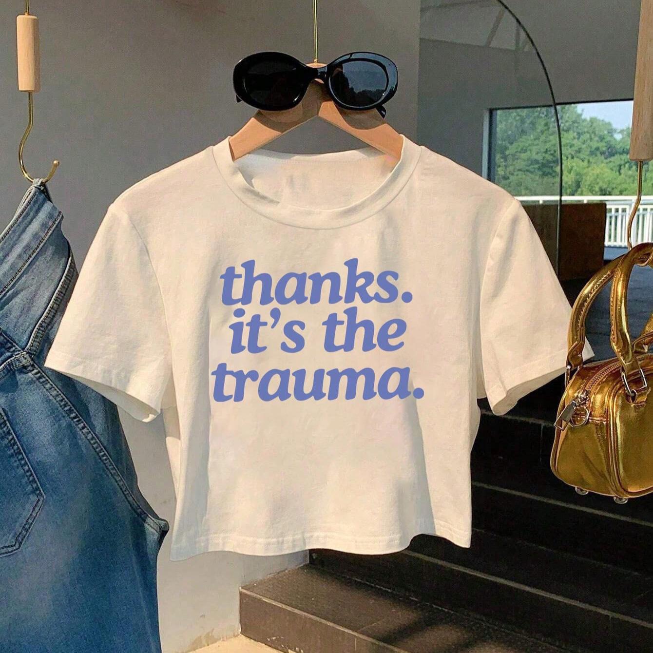 Women’s Slim Fit Cropped T-shirt with English Print L белый