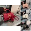 Square Candy Color Crossbody Bag Pu Magnetic Closure Details Mother Child Bag