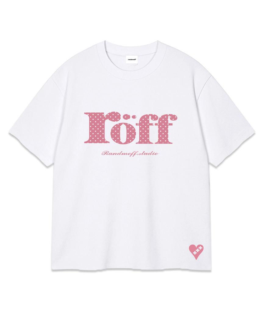 RANDOMOFF Röff Type Play Dot Over Fit T-Shirt White(Candy)
