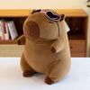 Wear Glasses Capybara Plush Doll Cartoon Capibara Fluffty Doll Capybara Plush Toy  Christmas Toy
