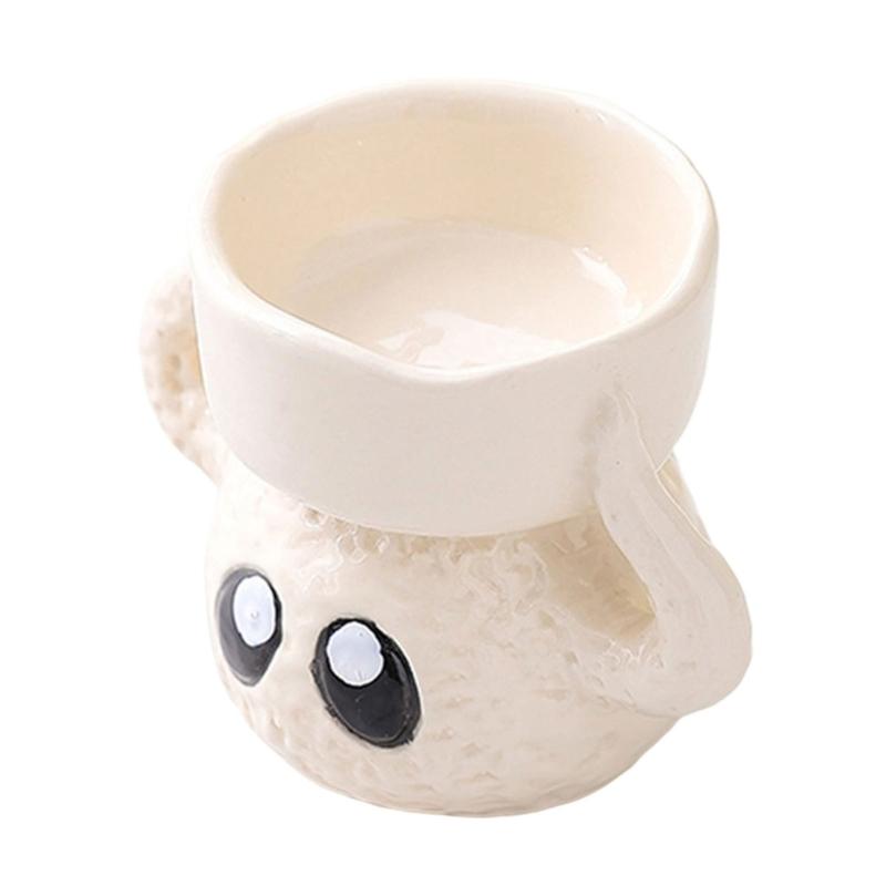 

Unique Small Cartoon Briquette Candle Holder Ceramics Tealight Candle Stand for Home Decors Living Room or Bedroom белый