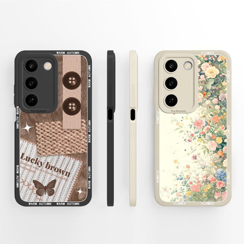 For Realme C100 5G Phone Case Sweet Butterfly Patterns Camera Coverage Funda For OPPO Realme C 100 6.8inches Soft Silicone Shell