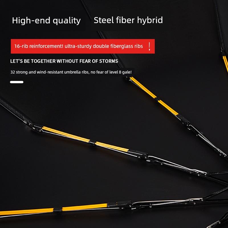 32-Bone Typhoon-Proof Automatic Umbrella Men's Large Strong Wind-Resistant Rainstorm Dedicated Umbrella Rain-Proof Dual-Use Female Folding Umbrella