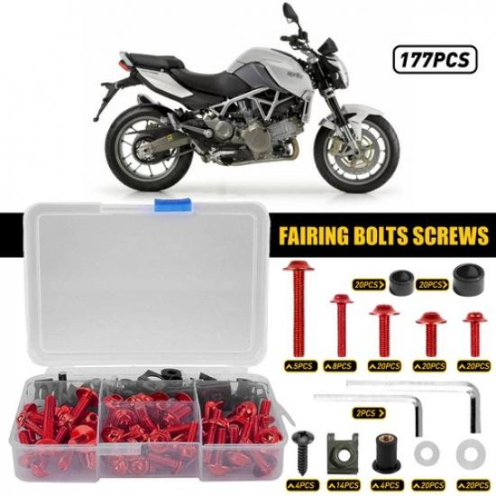 Fit Fit Suzuki GSXR1000 Complete 03-04 Fairing Cowling Set Bolt Body Screws Red