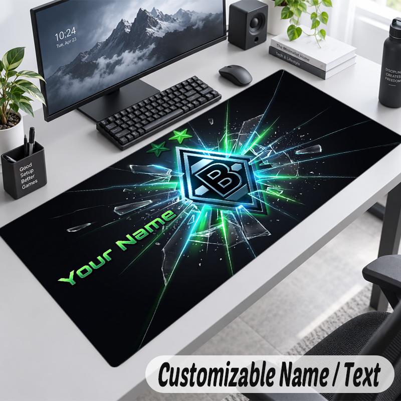 Custom Name Text Mouse Pad Borussia Mönchengladbach Personalized Desk Pad For Work And Gaming