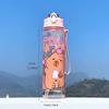 800ML Kids Water Bottle Creative Cartoon Plastic Cup With Straw&Hand Rope Large Capacity Outdoor Portable Water Cups
