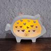 Lovely Pig Silicone Mould Featuring Irregular Heart Hollow Out Designs for Personalize Decorations and Gift