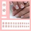 Simple Gradient Flower Wearing Nail, Gentle Style Nail Patch, Reusable Nail Flakes