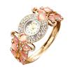 Round Dial Ladies Wristwatch Rhinestone Bracelet Bracelet Watch Vintage  Watch  Elegant Wear