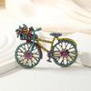 Color Diamond Bicycle Brooch Pin Women'S Clothing Accessories Bag Corsage