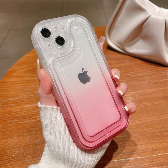 

Прозрачный чехол для телефона с градиентом для Iphone 14 13 12 11 Pro Max 14pro 14 Plus, противоударный бампер, мягкий силиконовый прозрачный чехол на заднюю панель for iPhone 13Pro Max