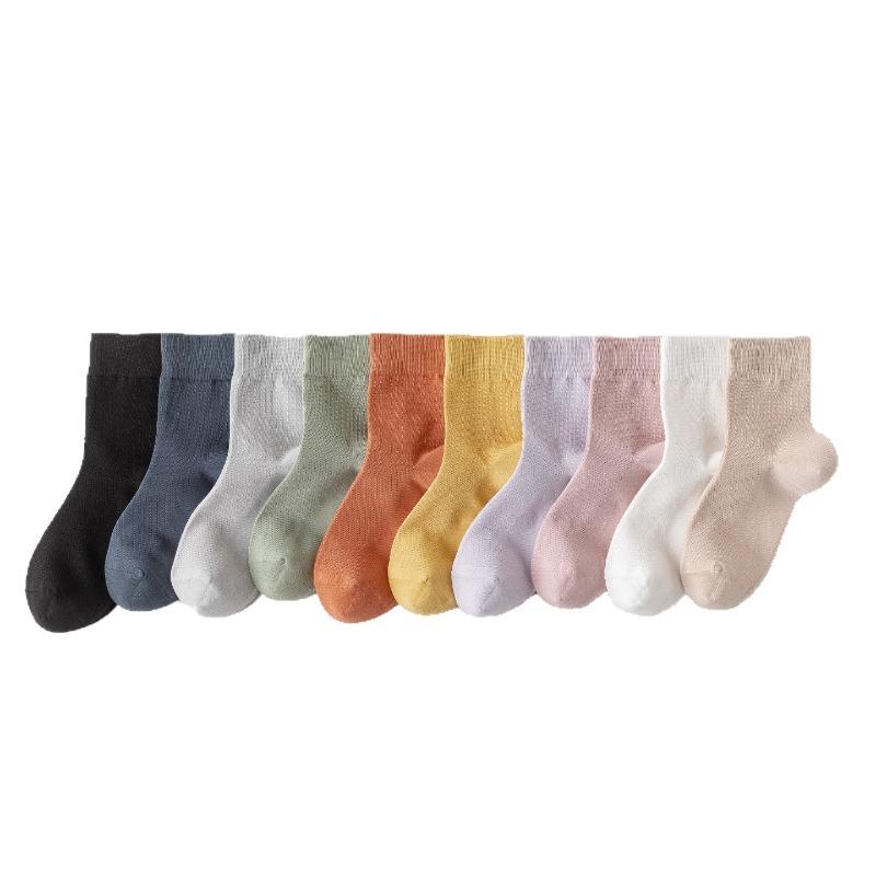 Spring and Summer Pure Cotton Socks - Breathable and Soft Short Socks Without Bones and Antibacterial - Pure Cotton Long Socks