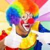 A84E-Clown Costume Clown Wig Clown Nose Accessories Bow Tie White Gloves for Women Men Adults Carnival Party