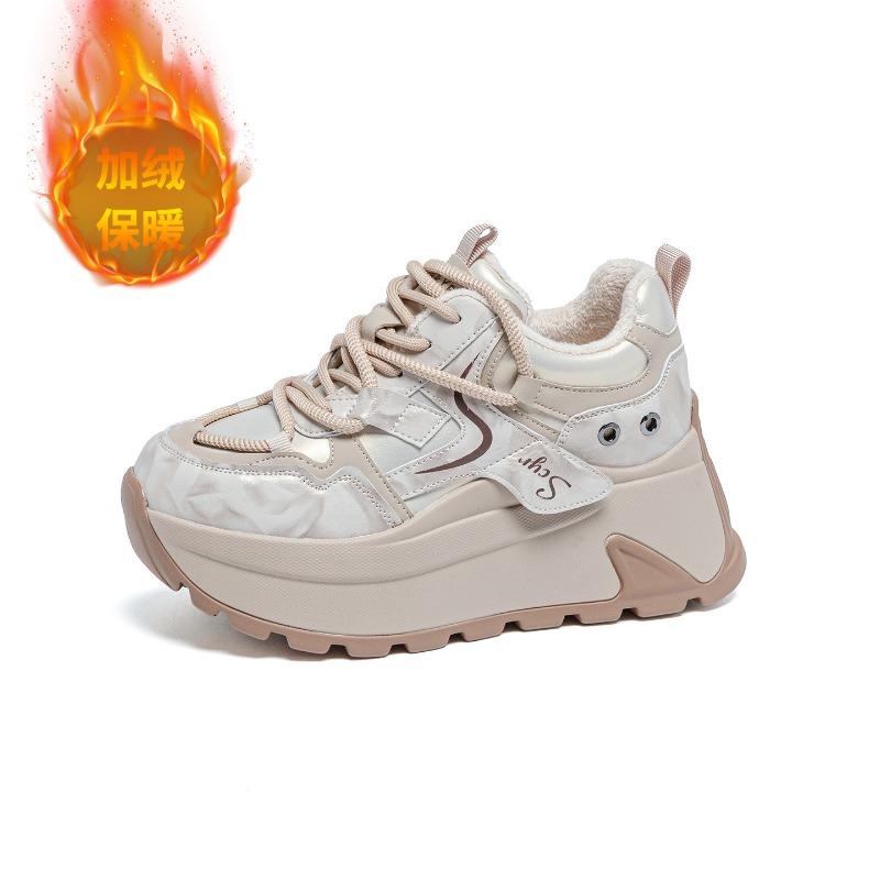 Damen Herbstschuhe lässige Mode vielseitige Schuhe Damenschuhe kleine dicke Sohle Damen