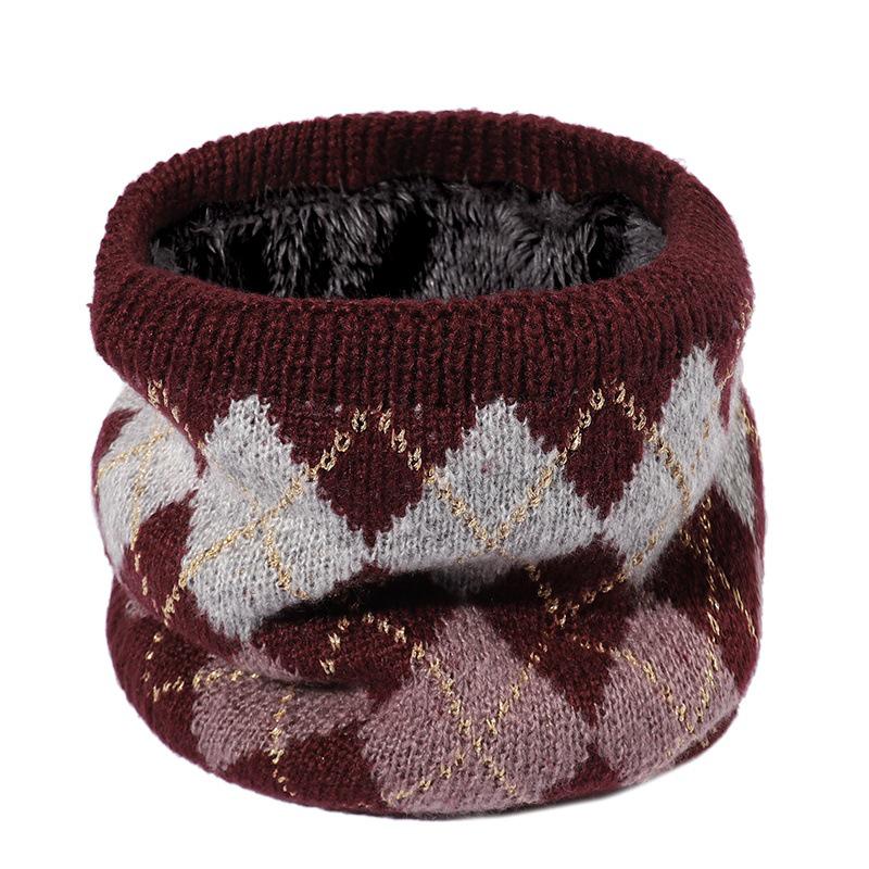 Thick Knit Fleece-Lined Snood: Winter Neck Warmer for Outdoor Cycling