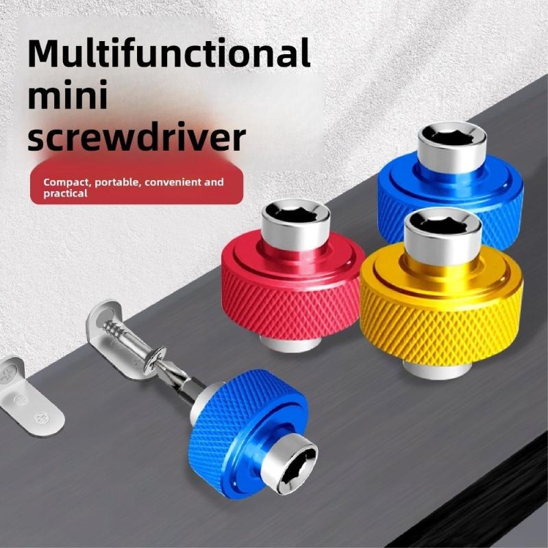 1/3Pcs Portable Magnetic Drive Short Screwdriver Multifunctional Clamps Simple Mini Screwdrivers Repair Parts Aluminum Alloy