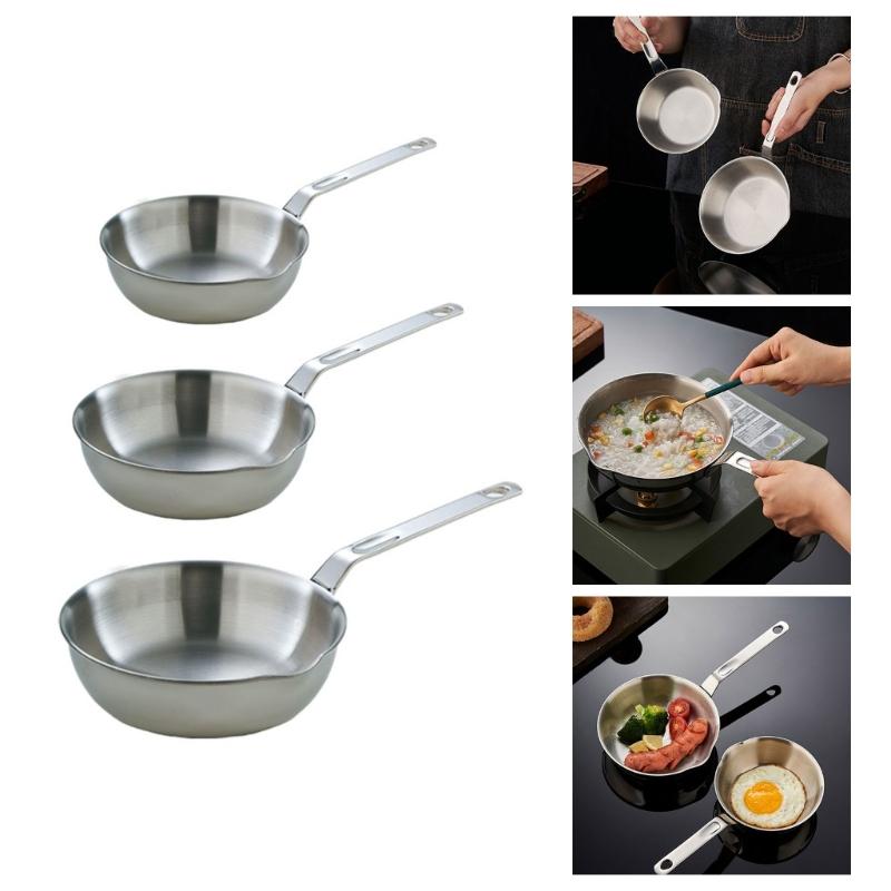 Eier Kochpfanne 316 Edelstahl Gleichmäßige Wärmeverteilung Stieltopf Für Kochfelder Küchengeschirr mit Ausguss