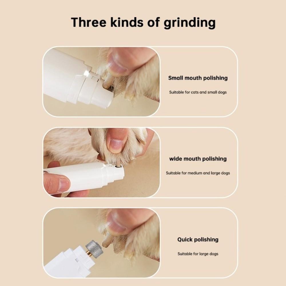 USB Charging Electric Dog Nail Grinder Quiet Operation LED Light Pet Nail Grinder 2 Gears Speed Professional Paw Grinder