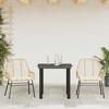 VidaXL Ensemble à manger jardin coussins 3pcs marron poly rotin verre 3334555